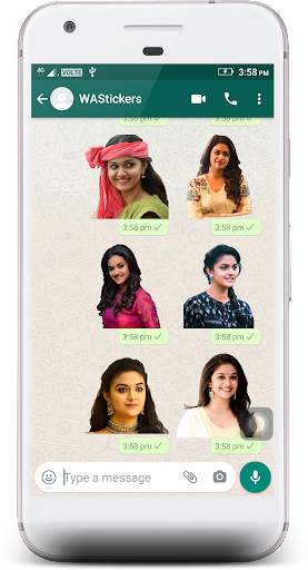 Keerthy Suresh Stickers 4 WhatsApp screenshot 6