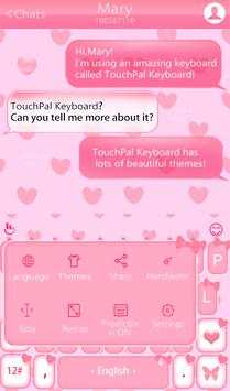 Cute Pink Bow Keyboard Theme screenshot 3