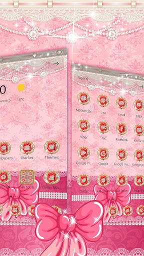 Pink Diamond Rose Theme screenshot 4