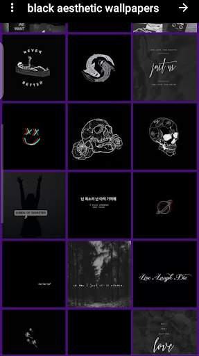 black aesthetic wallpapers screenshot 2