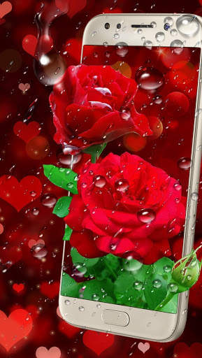 Red rose live wallpaper screenshot 1
