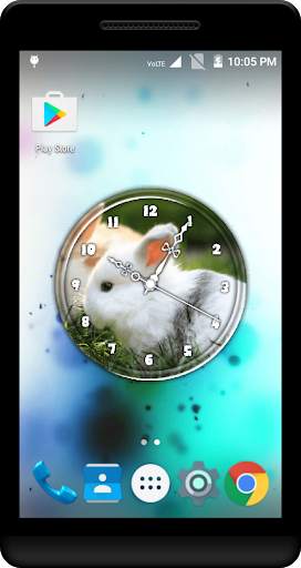 Clock Live Wallpaper : Rabbit screenshot 1