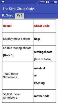 The Sims Cheats screenshot 3