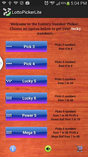 Lottery Number Picker Lite screenshot 1