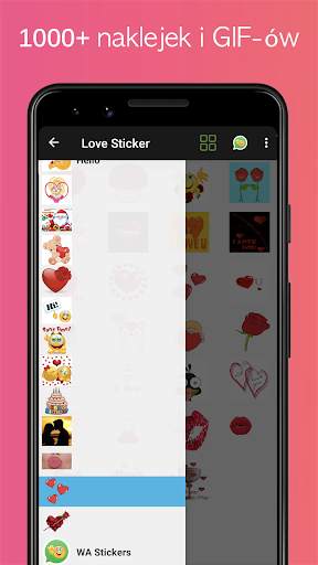 Miłość Naklejka WAStickerApps screenshot 4