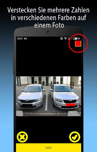 Auto Nummernschild ausblenden screenshot 3