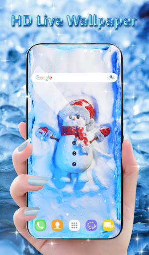 Christmas Wallpaper and Keyboard - Cute Snowman screenshot 1