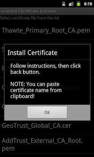 Certificate Installer screenshot 3