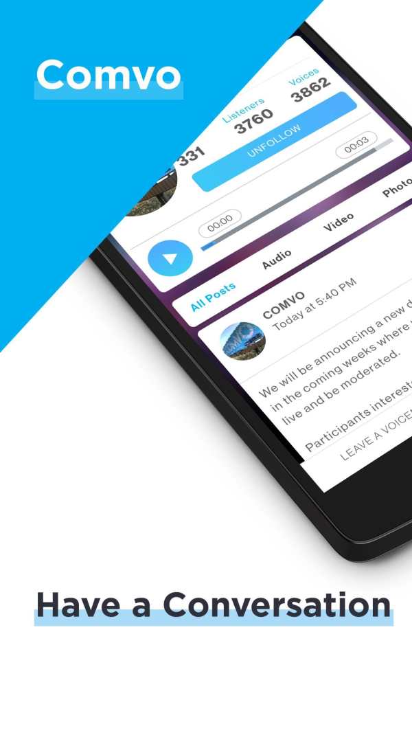 Comvo - The Free Speech Social Network screenshot 1