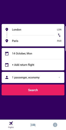 Hotel Flight Booking screenshot 1