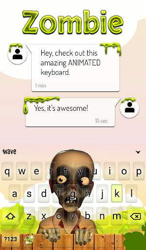 Zombie Animated Keyboard   Liv screenshot 3