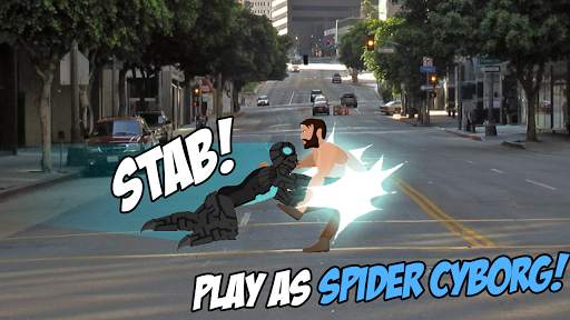 Spider Cyborg vs X-Wolf Street Fight screenshot 2