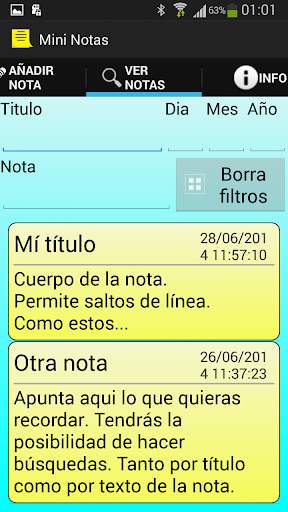 Mini Notas screenshot 2
