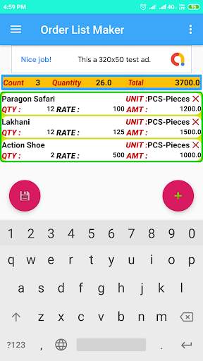 Order List Maker screenshot 3