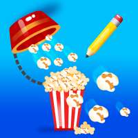 Happy Popcorn Glass Burst : offline game logo