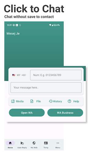 Mesej Je - tools for WhatsApp screenshot 2