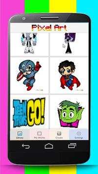Colour By Number - Teen Titans Pixel Art screenshot 2