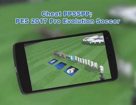 Cheat PPSSPP; PES 2017 Pro Evolution Soccer (New) screenshot 4