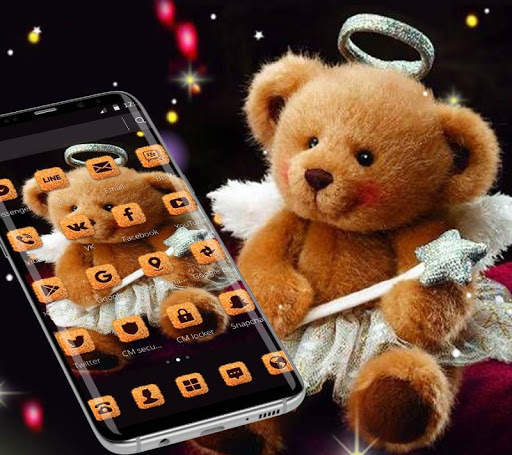 Cute Angel Teddy Bear Theme screenshot 3