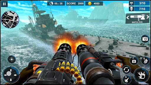 Gunner Fire Strike - Navy War Commando Shoot Games screenshot 4