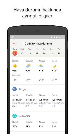 Yandex Hava Durumu screenshot 3