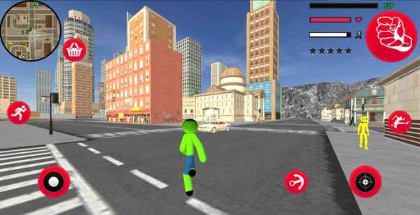 Green Monster Stickman Rope Hero Gangstar Mafia screenshot 3