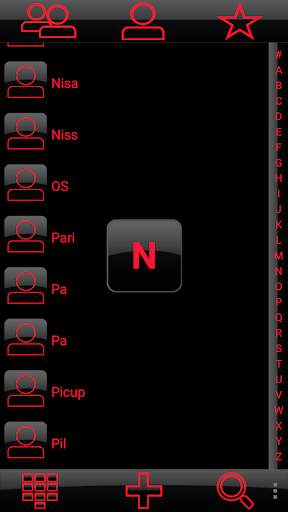 THEME BIG DARK RED EXDIALER screenshot 3