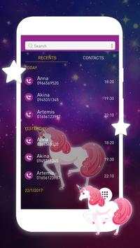 Galaxy Unicorn Phone Contact Dialer 2018 screenshot 2