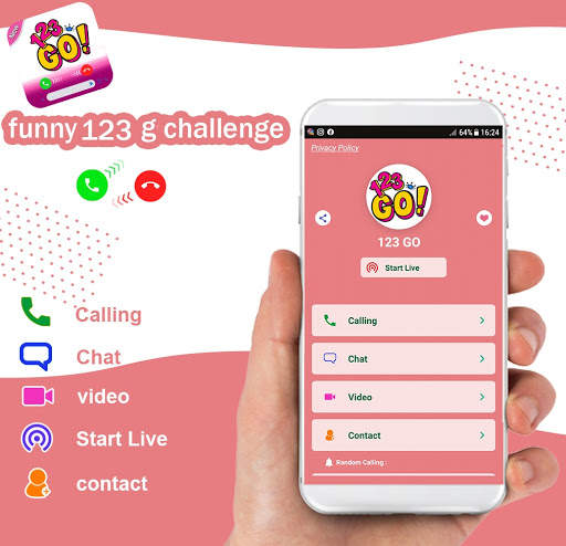 Funny call 123 GO Challenge - fake live video screenshot 1