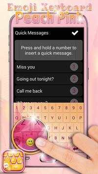 Emoji Keyboard Peach Pink screenshot 1