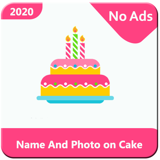 Birthday Cake with Name and Photo icon