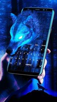 3D VR Live Ice Wolf Keyboard Theme screenshot 3