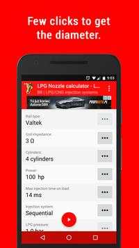 LPG Injection Rail Nozzle Diameter Calculator-Lite screenshot 1