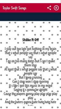 Taylor Swift Songs скриншот 3