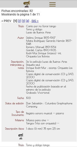 GRABACIONES SONORAS - Biblioteca Nacional España screenshot 21