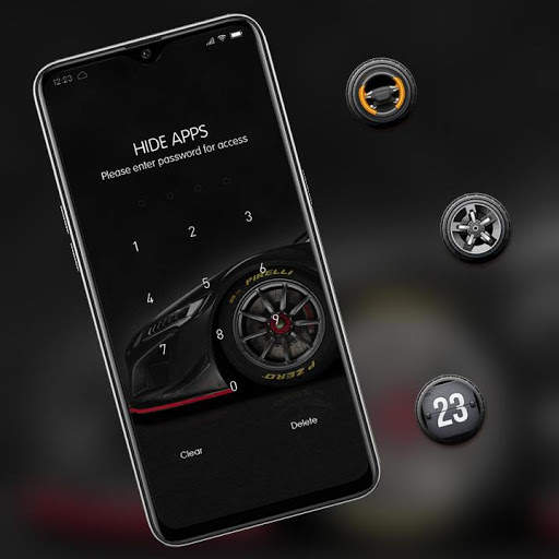 Black cool car wheel theme screenshot 3