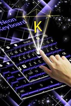 Dark Blue Neon Keyboard screenshot 3