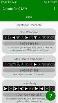 Cheats for GTA V - Unofficial screenshot 7