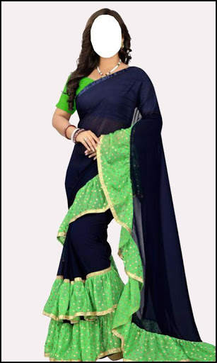 Party Wear Sarees With Women Photo Editor screenshot 6
