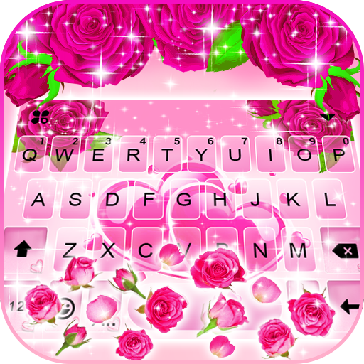 Pink Roses Gravity Keyboard Background icon
