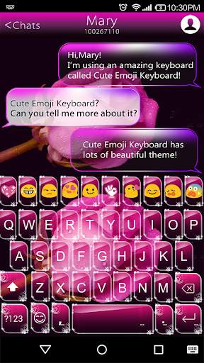 One Rose Emoji Keyboard Theme screenshot 1