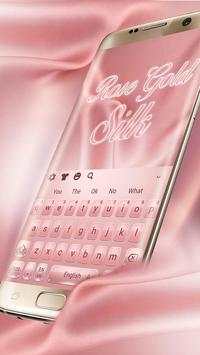 Beautiful Rose Gold Silk Keyboard screenshot 1
