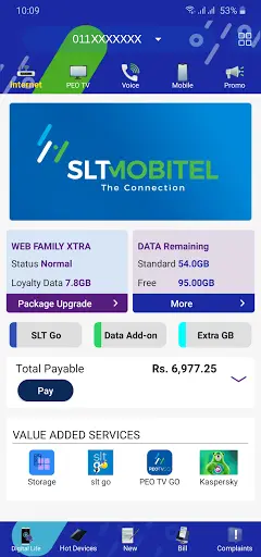MySLT screenshot 2