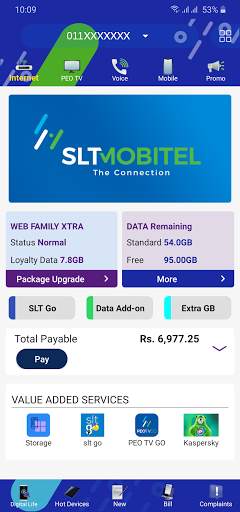 MySLT screenshot 2