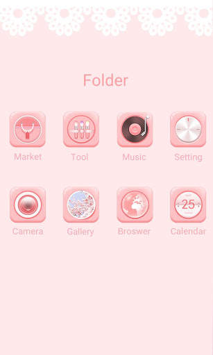 Lovely  Girl Go Launcher Theme screenshot 2