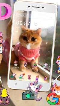 3D Cute Cat Live Launcher Theme🐱 screenshot 2