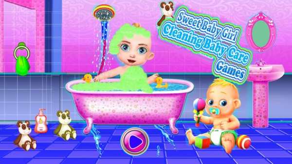 Sweet Baby Girl Cleaning Baby Care Game screenshot 1