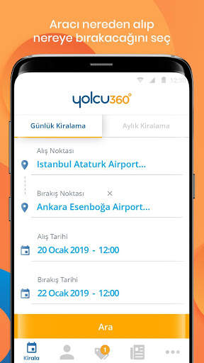Yolcu360 – Araç Kiralama स्क्रीनशॉट 3