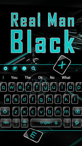Tema Keyboard Man Biru Nyata screenshot 2