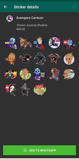 Avengers (Superhero) Sticker for Whatsapp screenshot 2